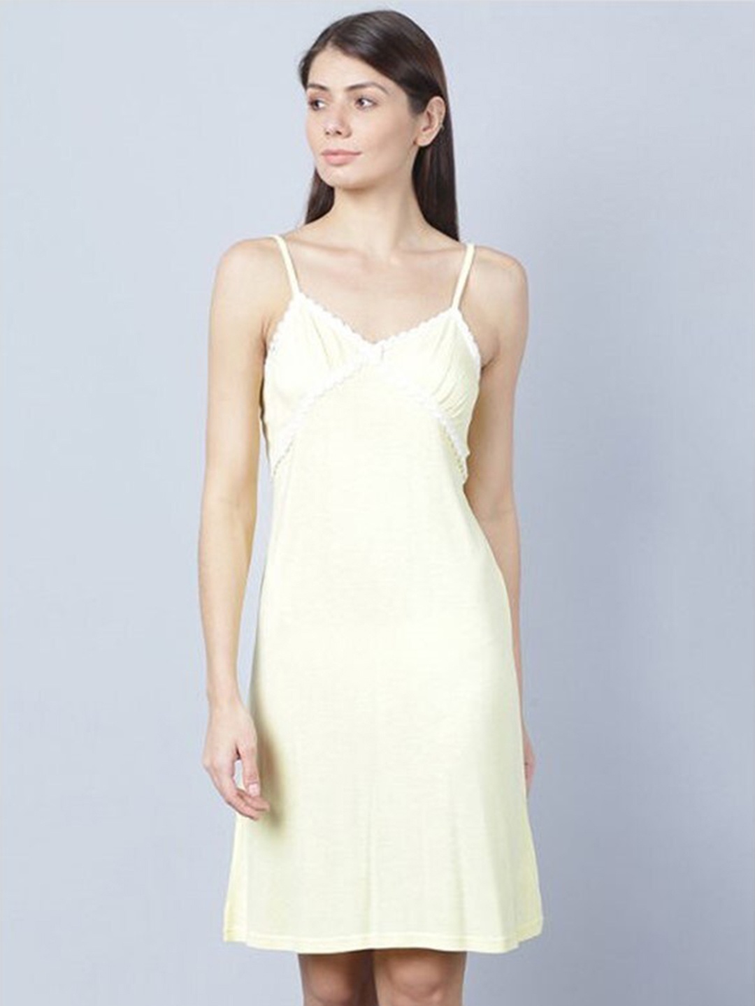 

Aila Shoulder Straps Nightdress, Yellow