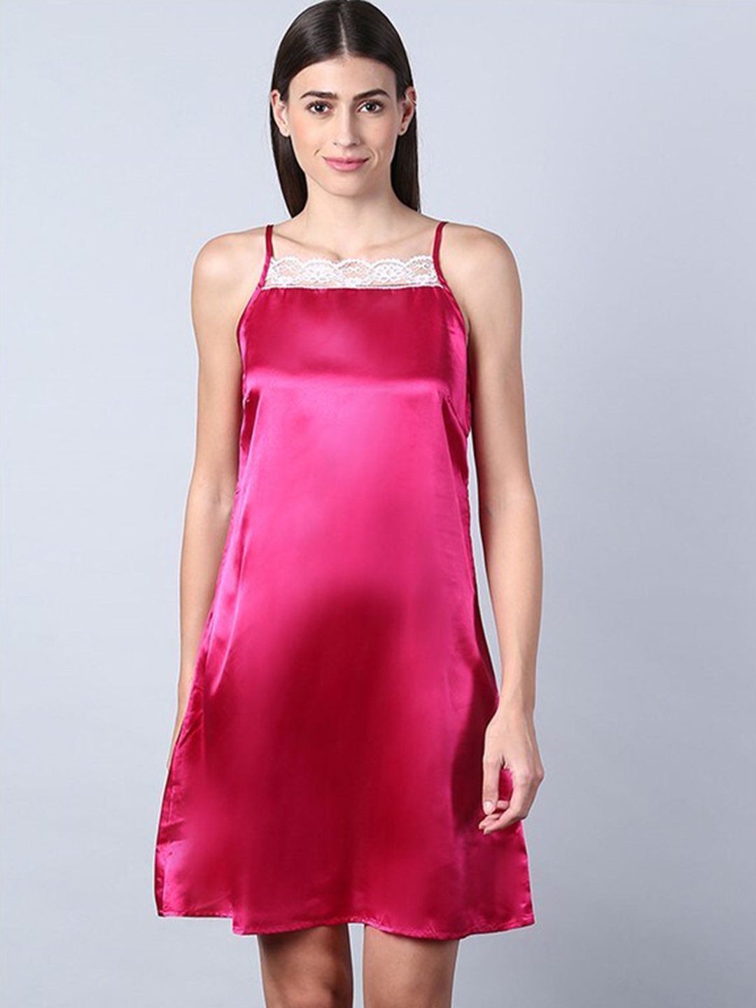 

Aila Shoulder Straps Nightdress, Pink