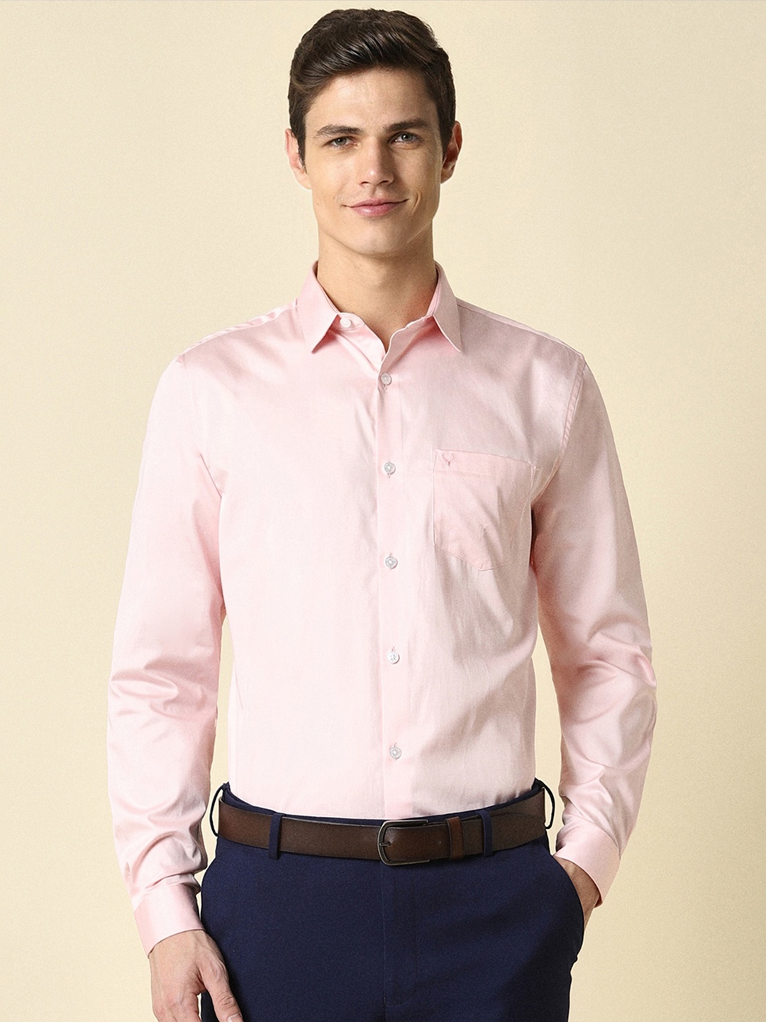 

Allen Solly Men Pink Slim Fit Formal Shirt