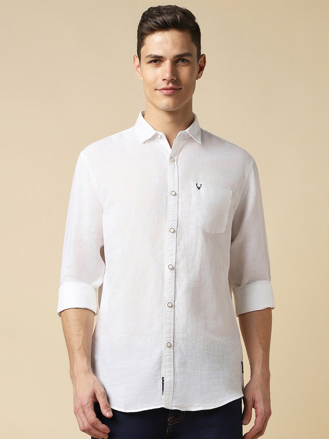 

Allen Solly Spread Collar Casual Shirt, White