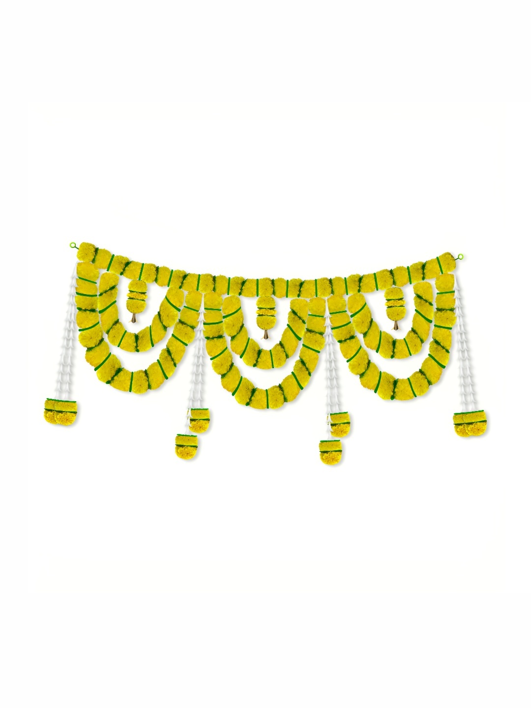 

iHandikart Yellow Marigold With Rajnigandha Hanging Toran Artificial Flower