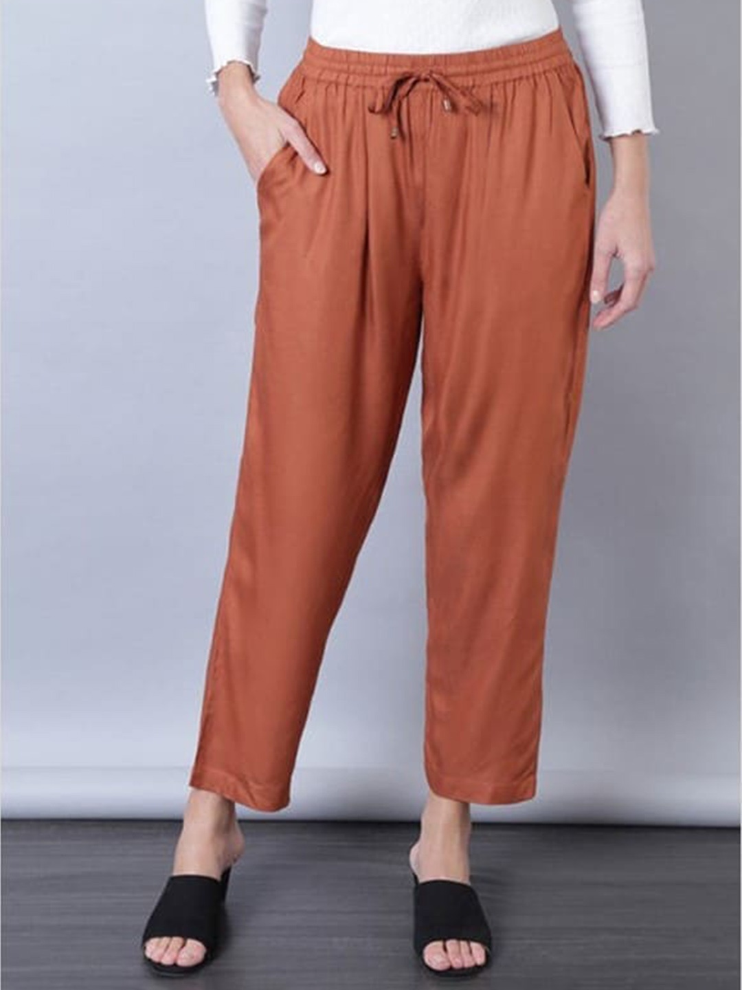 

Aila Women Regular-Fit Track Pants, Brown