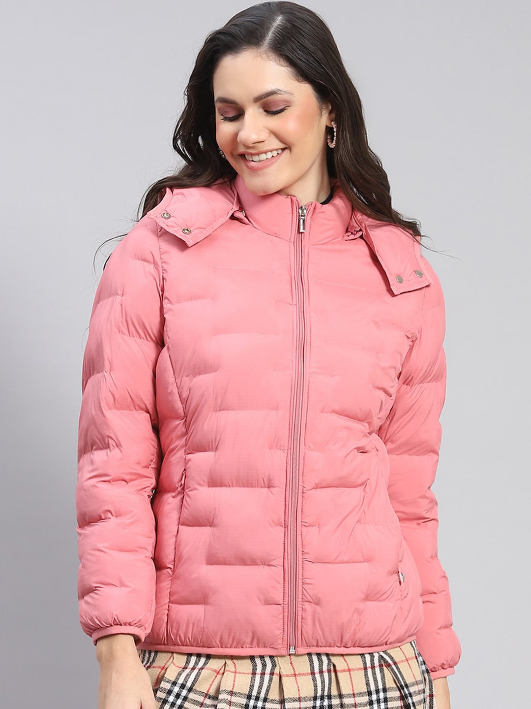 

Monte Carlo Hooded Lightweight Puffer Jacket, Pink