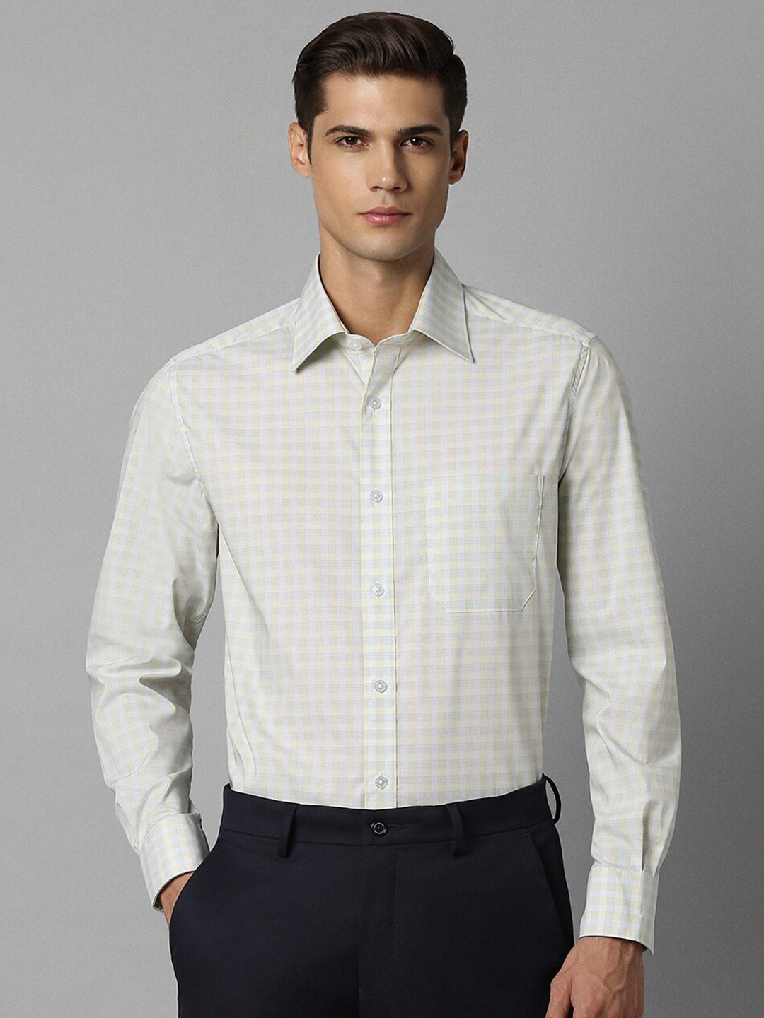 

Louis Philippe Checked Classic Formal Shirt, White