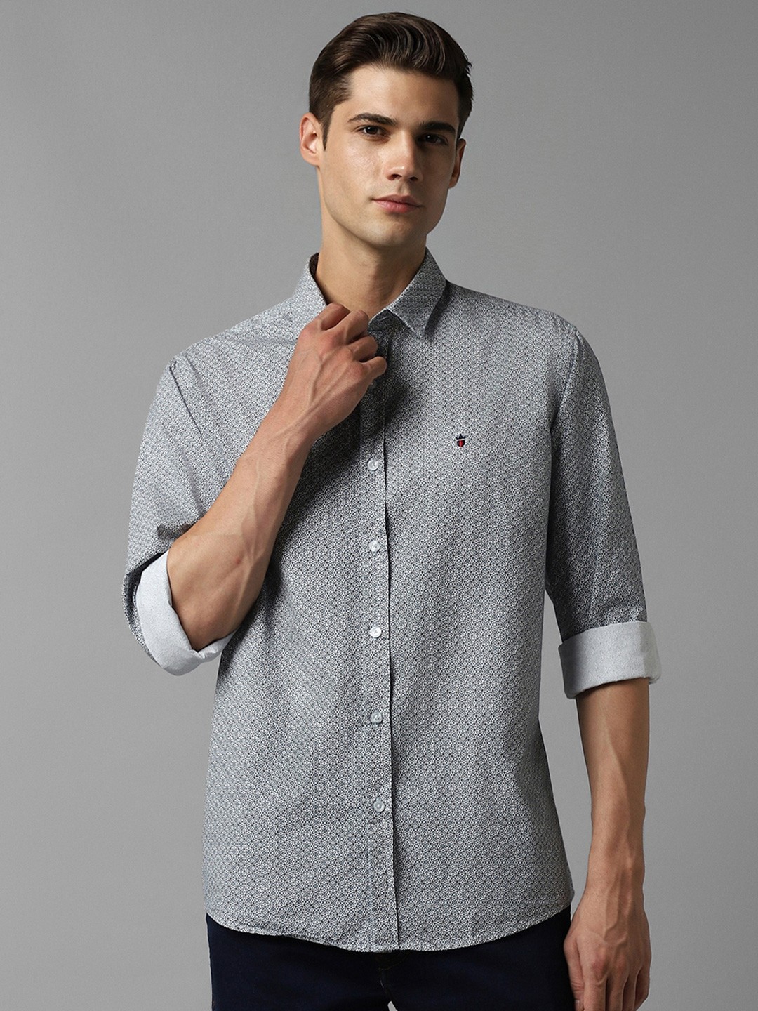 

Louis Philippe Sport Men Grey Slim Fit Printed Casual Shirt
