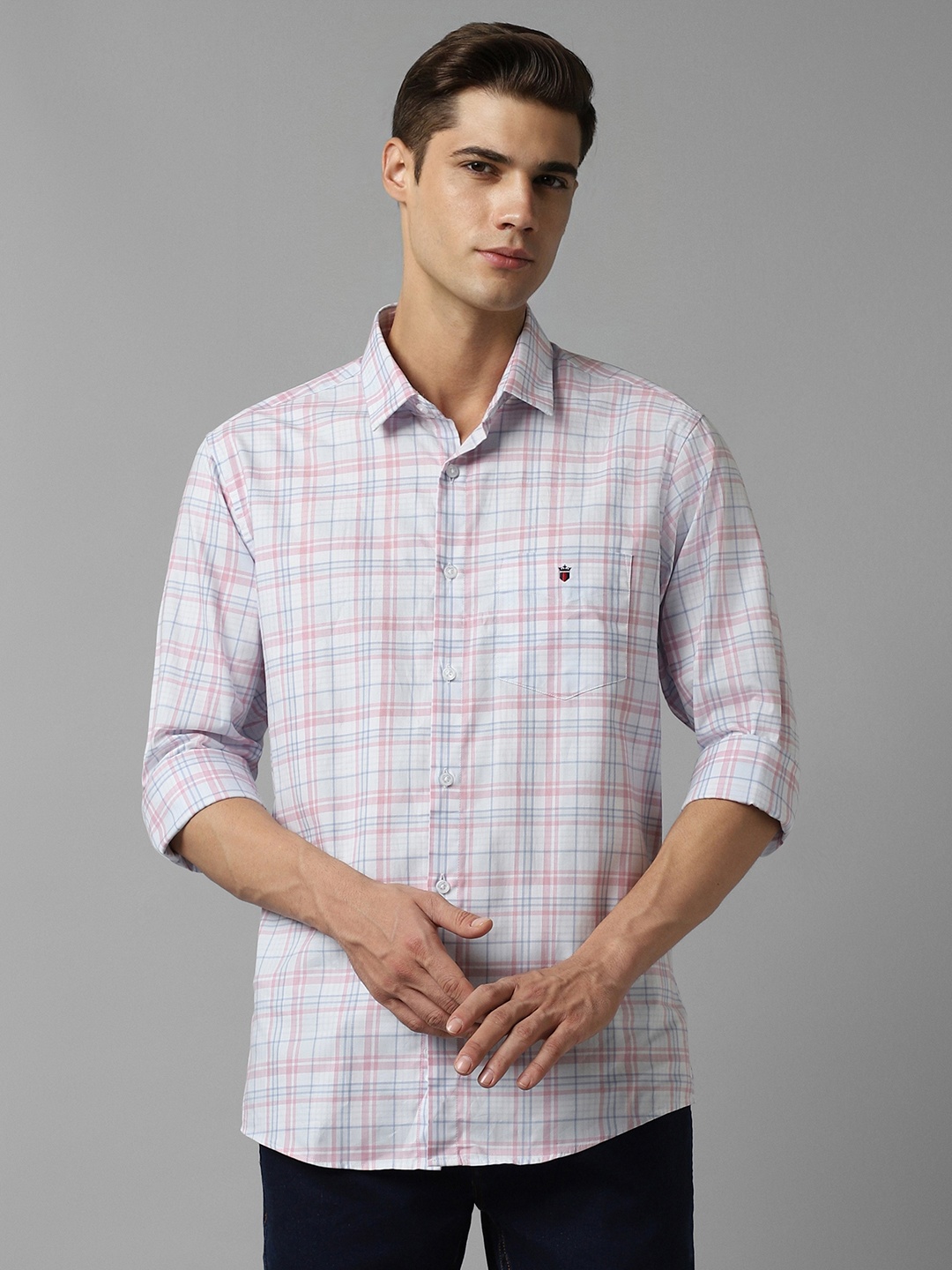 

Louis Philippe Sport Men White Slim Fit Checked Casual Shirt