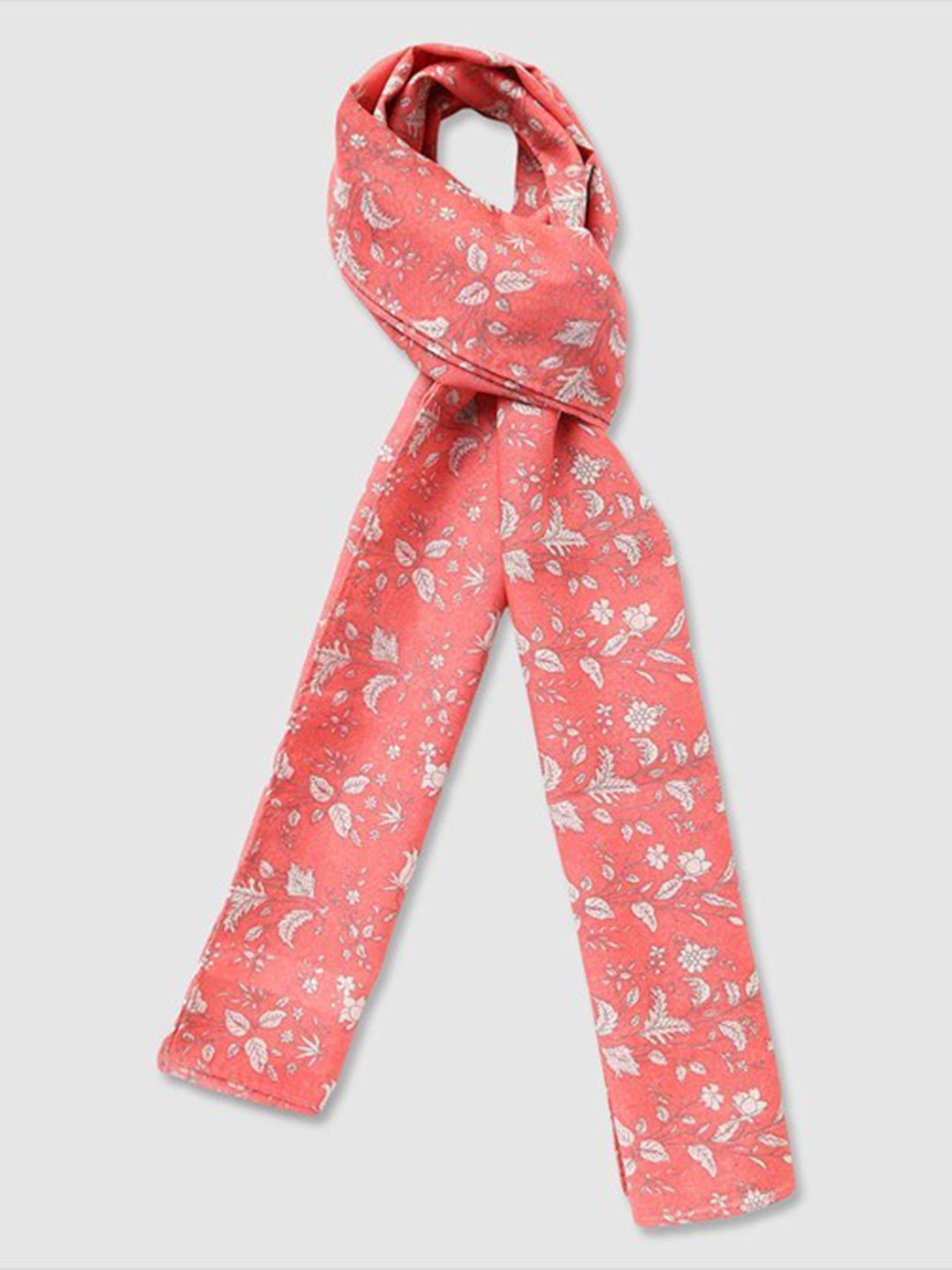 

Aila Floral Printed Cotton Scarf, Pink