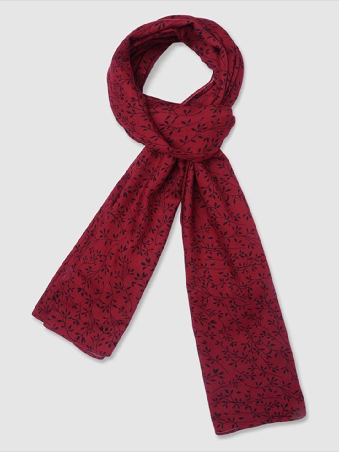 

Aila Women Floral Printed Scarf, Red