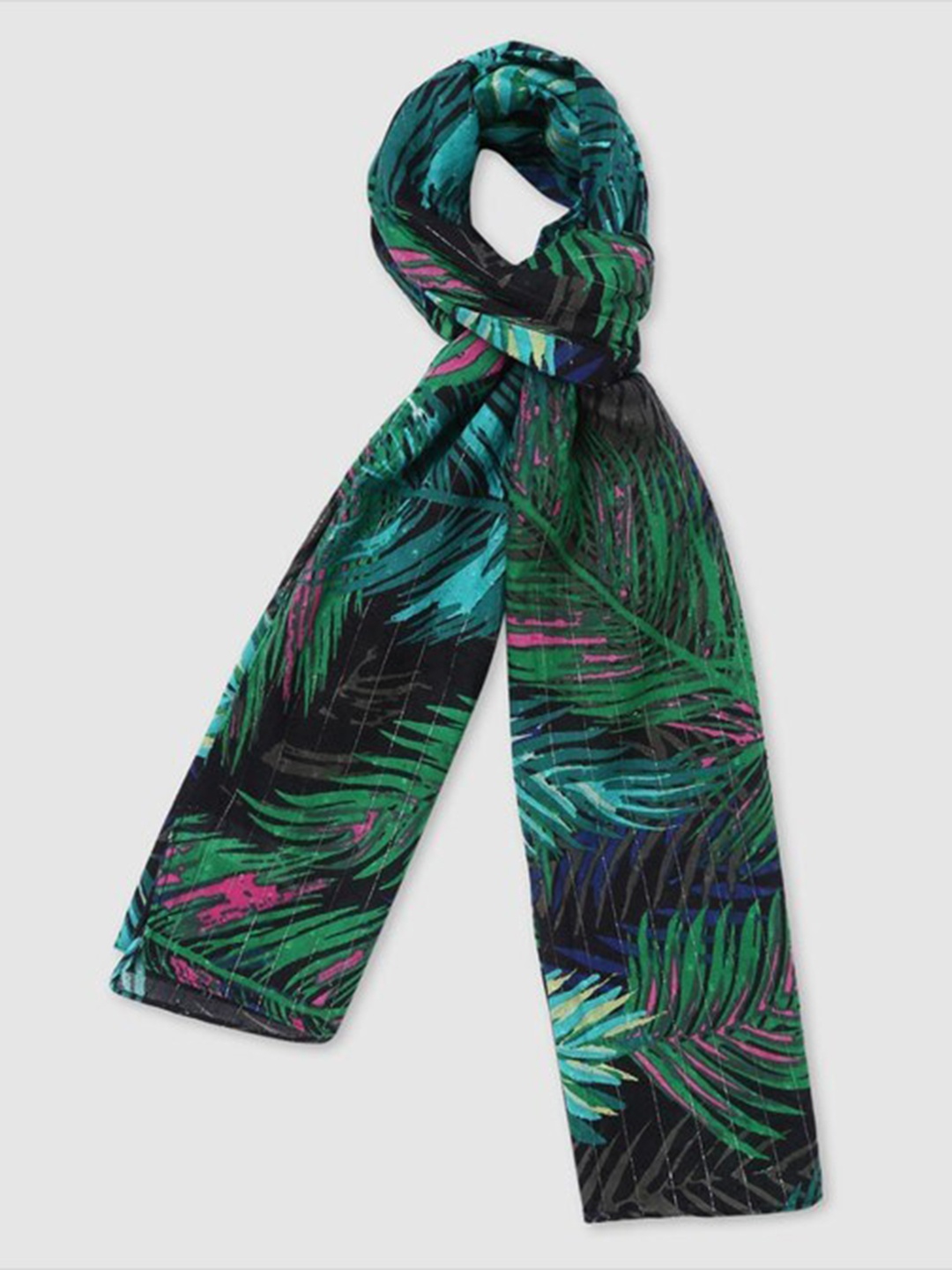 

Aila Women Tropical Printed Scarf, Green