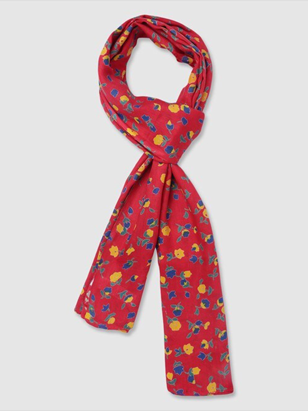 

Aila Women Floral Printed Scarf, Red