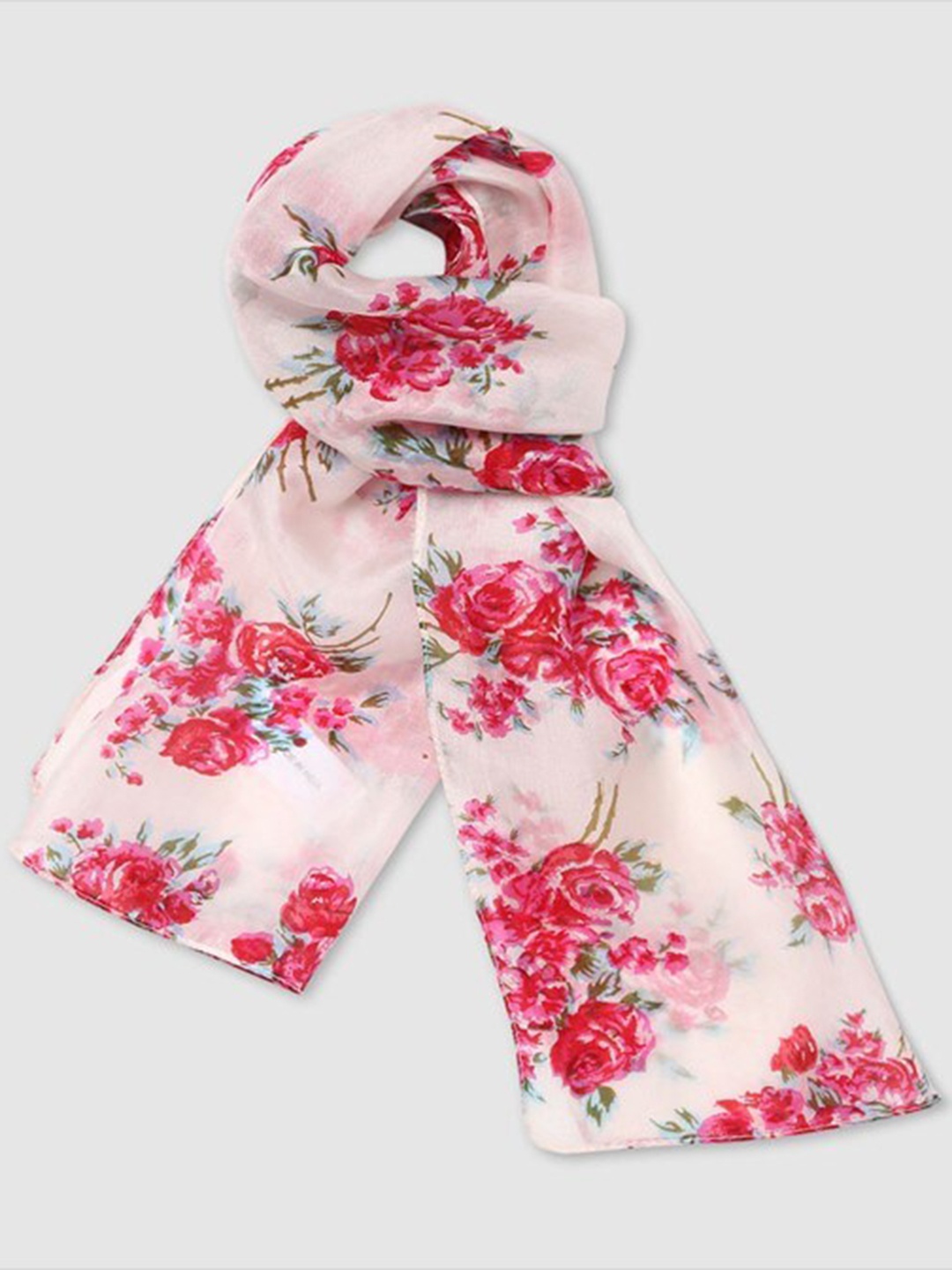 

Aila Printed Silk Scarf, Pink