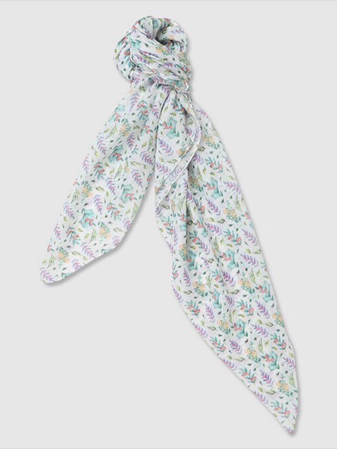 

Aila Printed Scarf, White