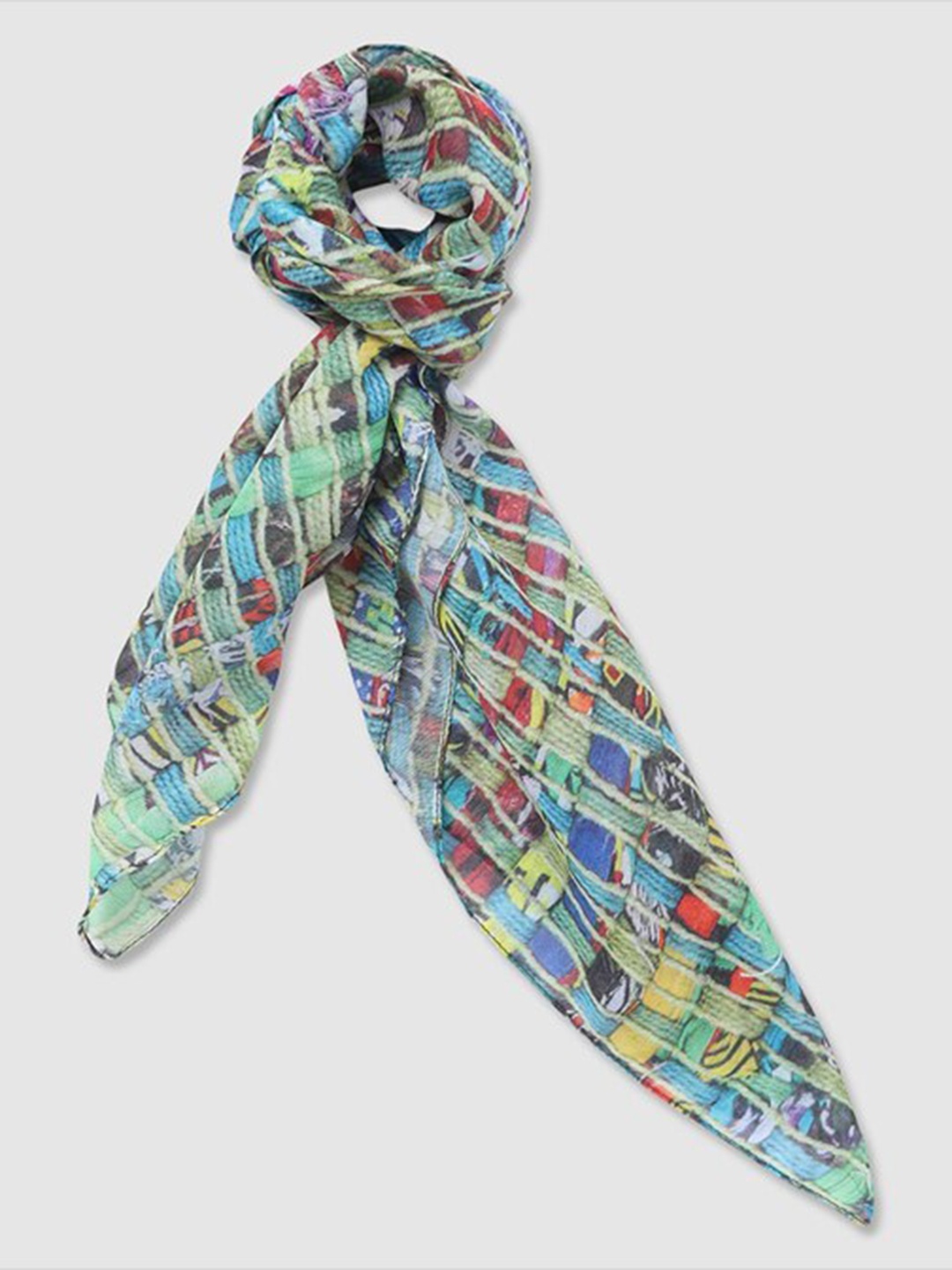 

Aila Printed Scarf, Green