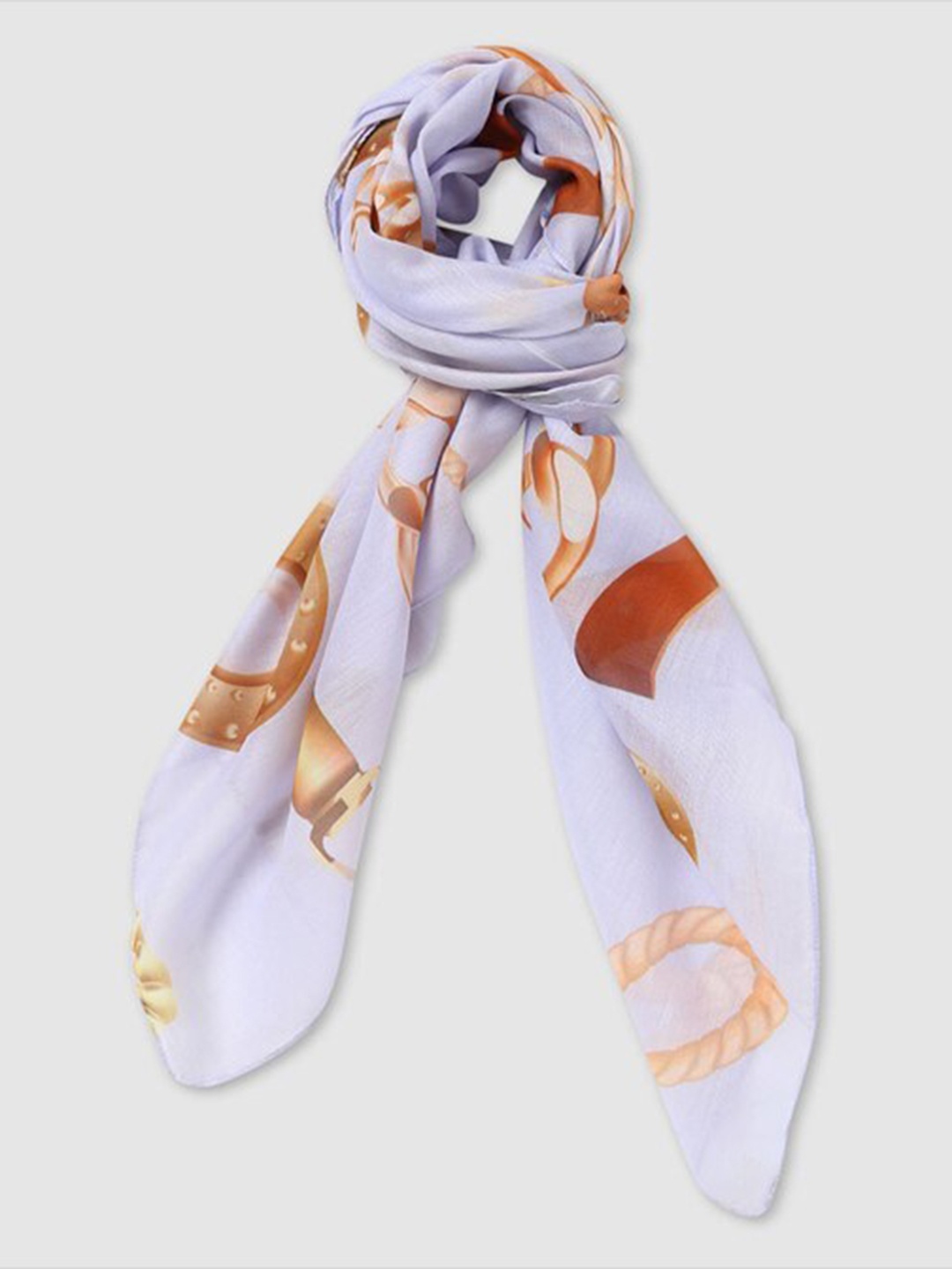 

Aila Printed Scarf, White