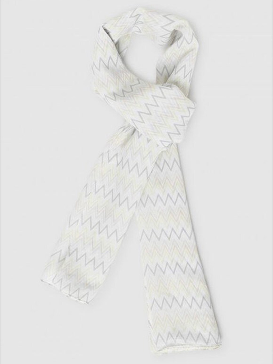 

Aila Printed Scarf, White