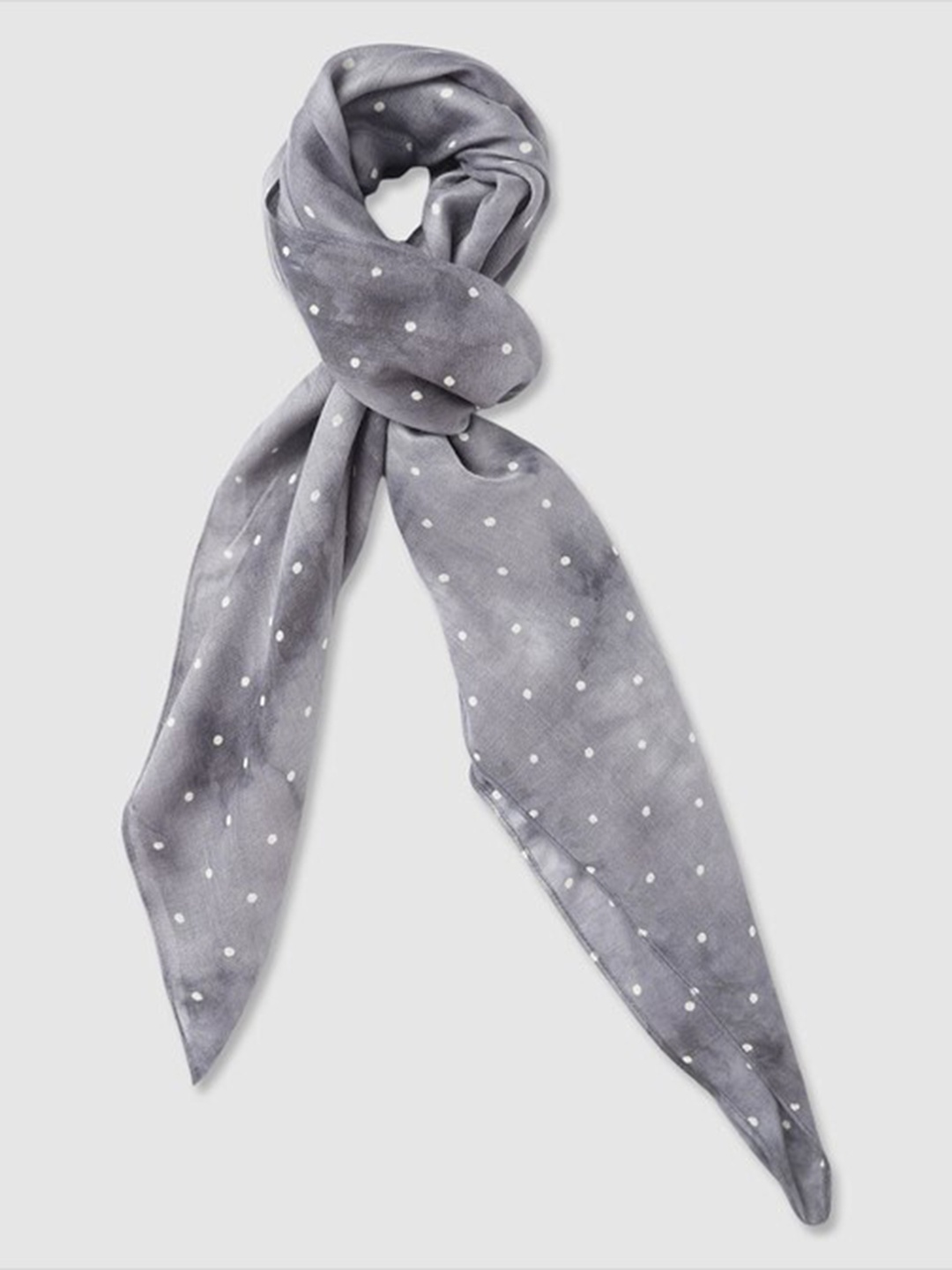 

Aila Printed Scarf, Grey