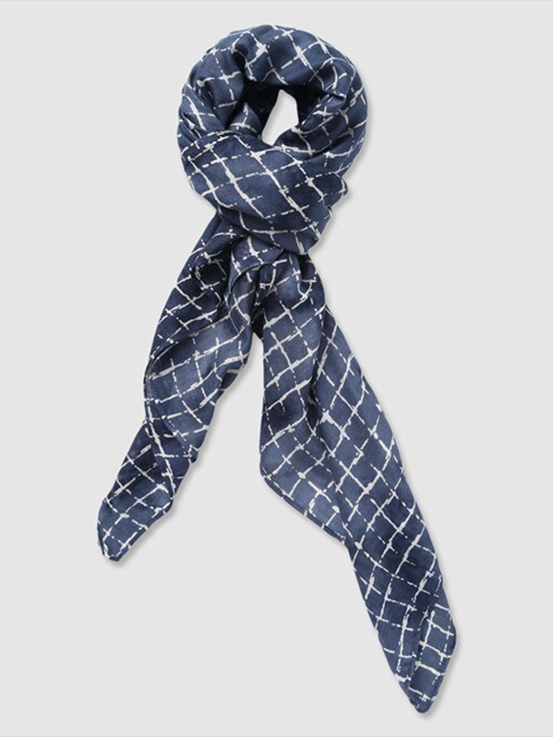 

Aila Printed Scarf, Blue