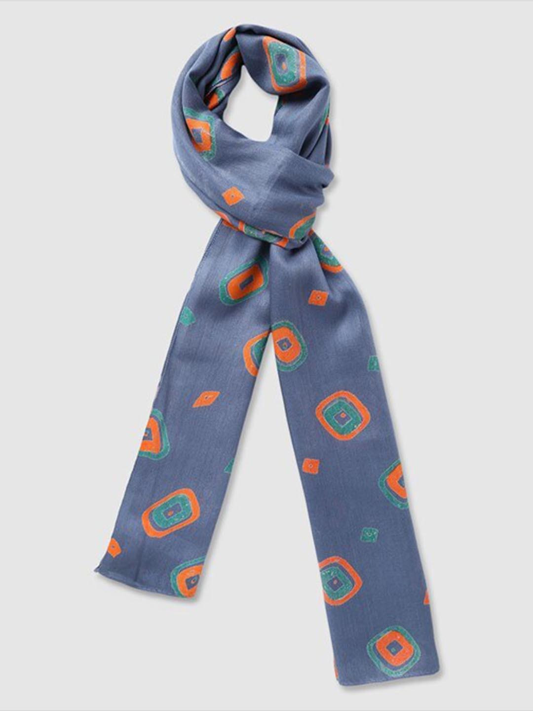 

Aila Women Printed Scarf, Blue