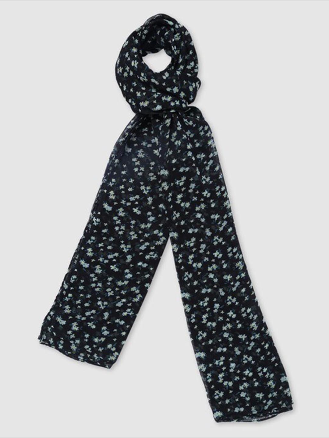

Aila Women Printed Scarf, Black