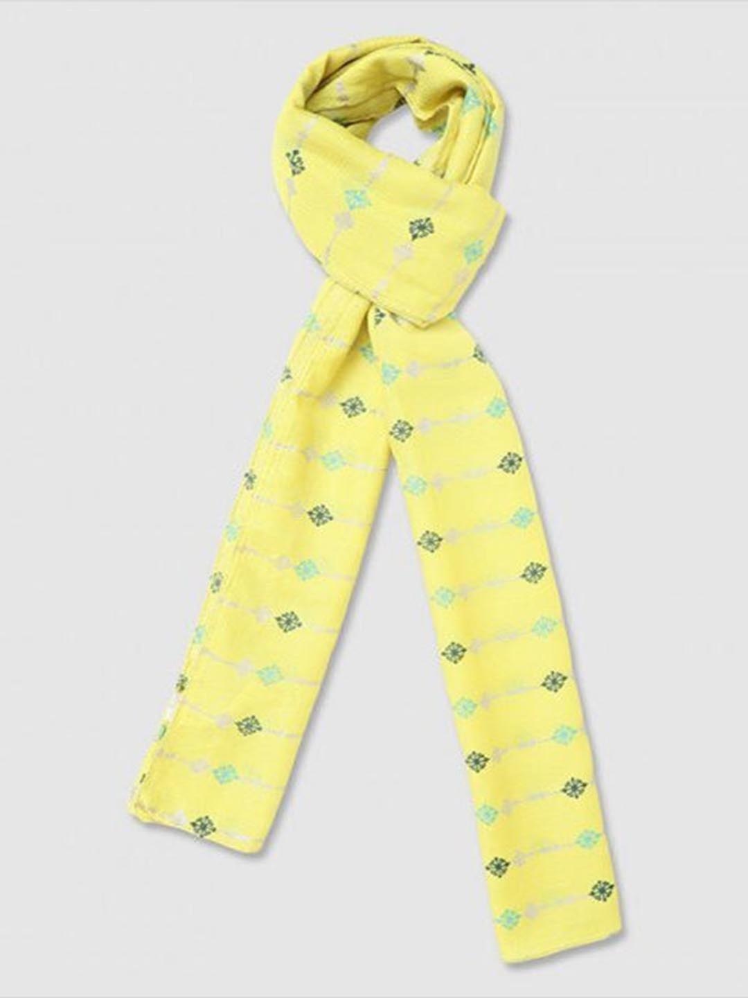 

Aila Women Printed Scarf, Yellow