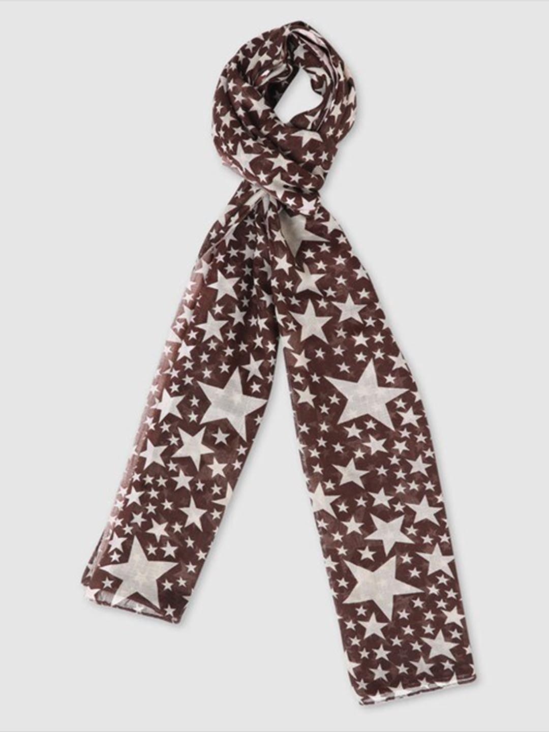 

Aila Women Printed Scarf, Brown