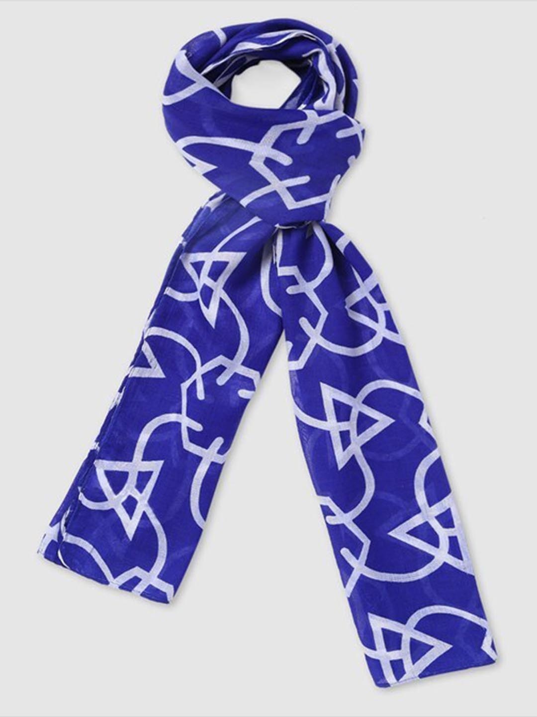 

Aila Geometric Printed Scarf, Blue