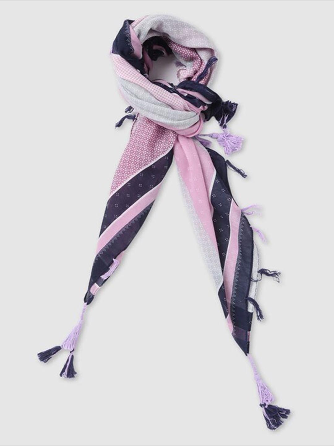 

Aila Geometric Printed Scarf, Pink