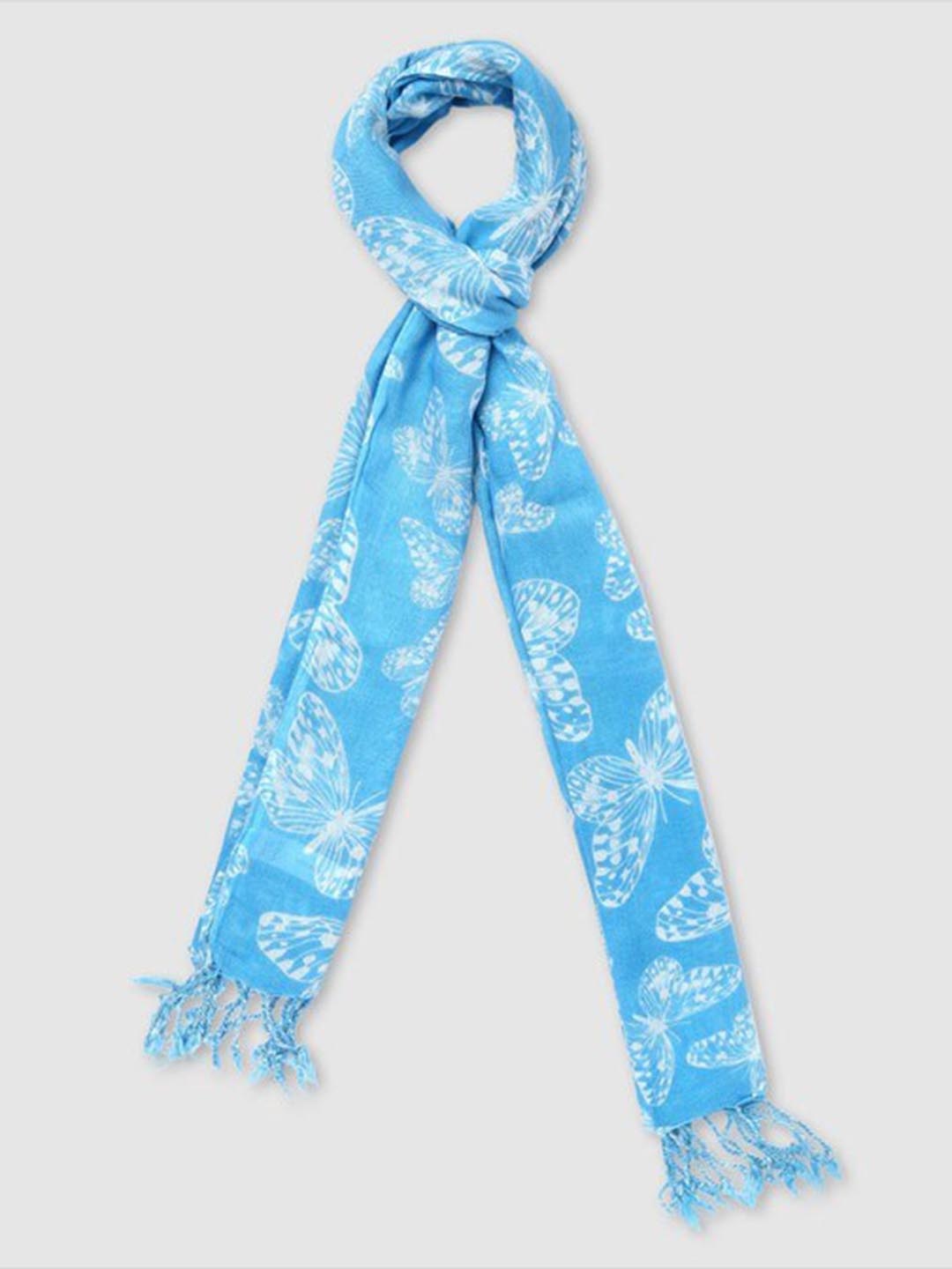 

Aila Conversational Printed Scarf, Blue