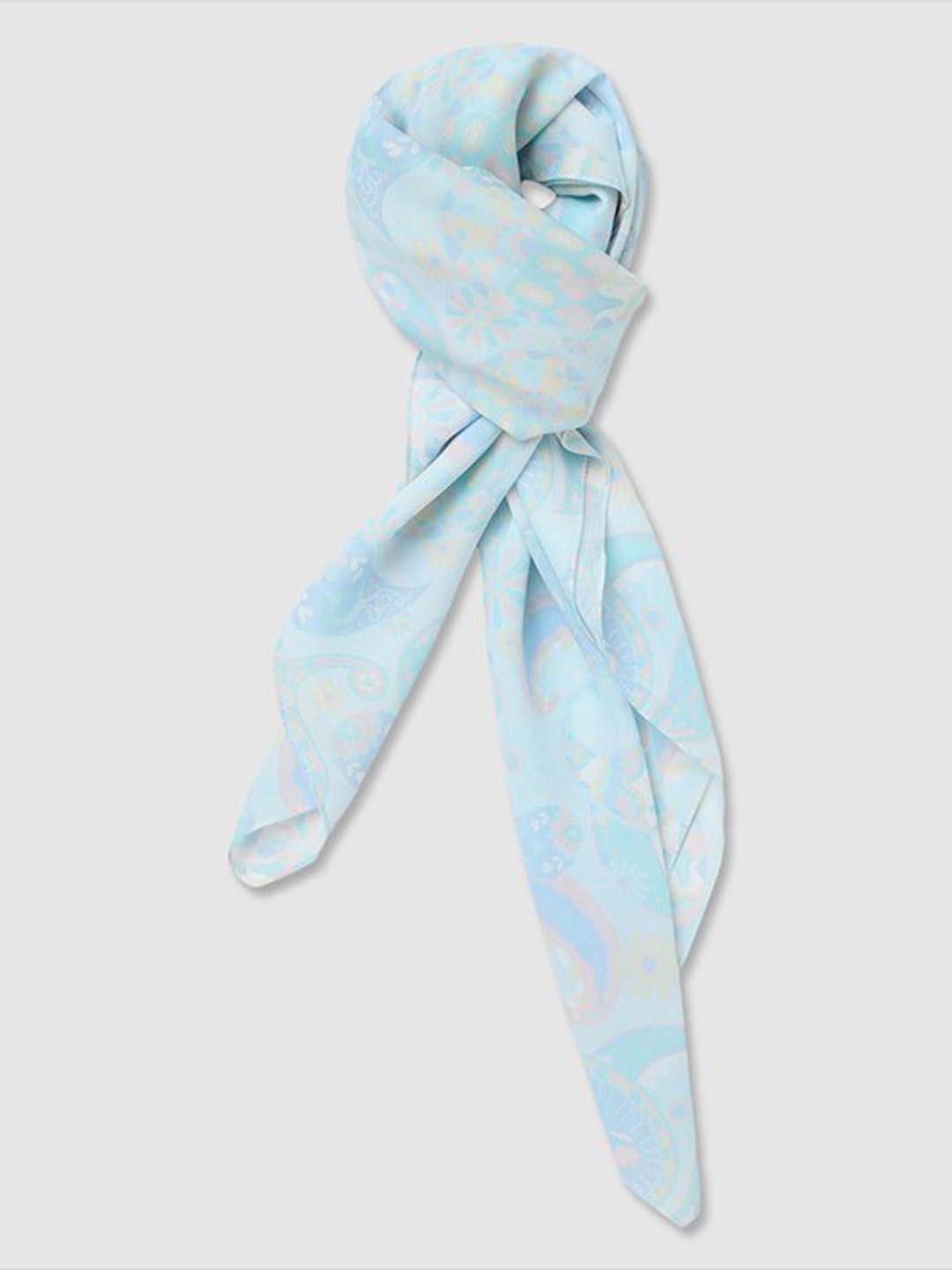 

Aila Women Paisley Printed Scarf, Blue