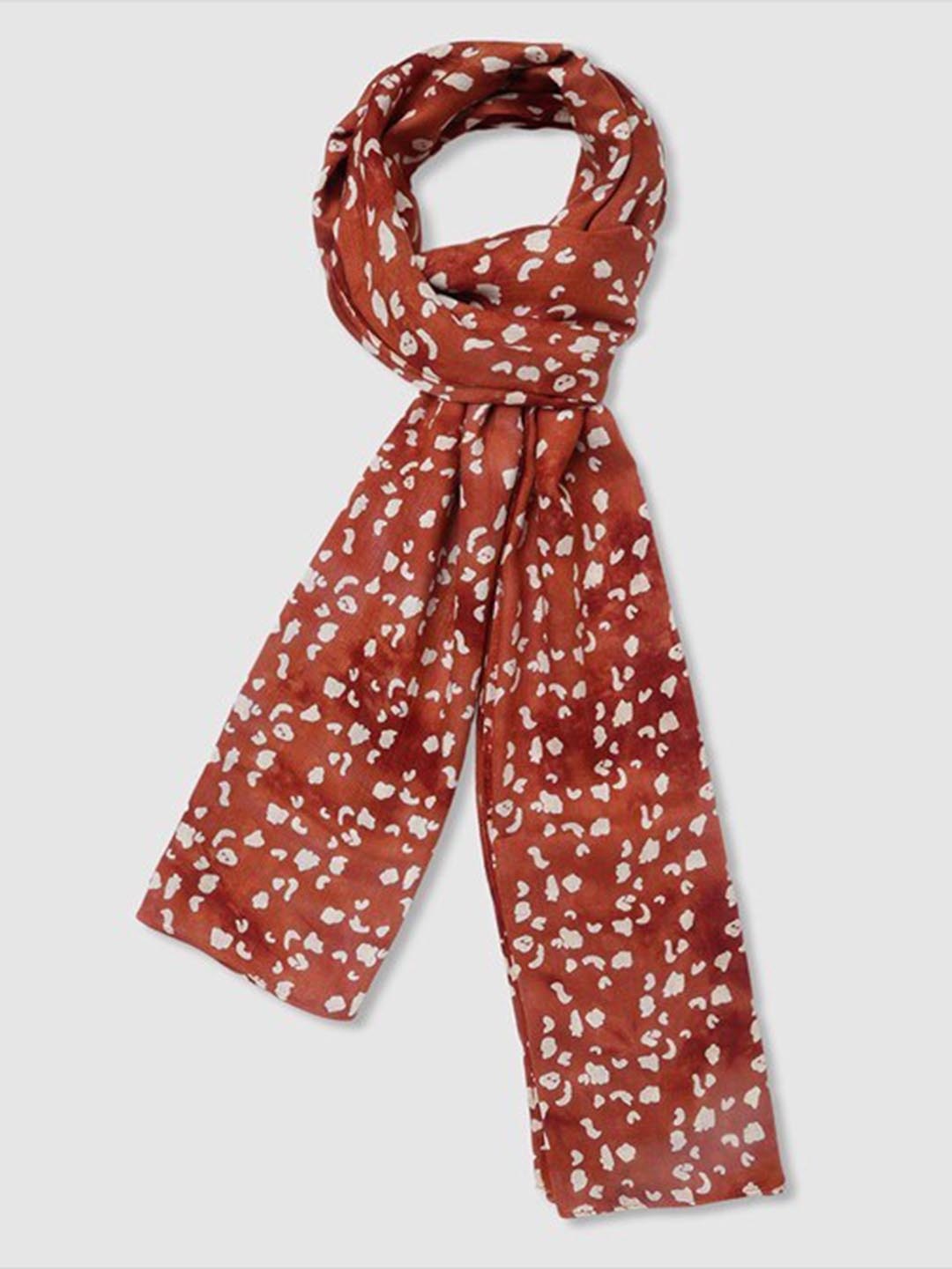 

Aila Women Abstract Printed Scarf, Brown