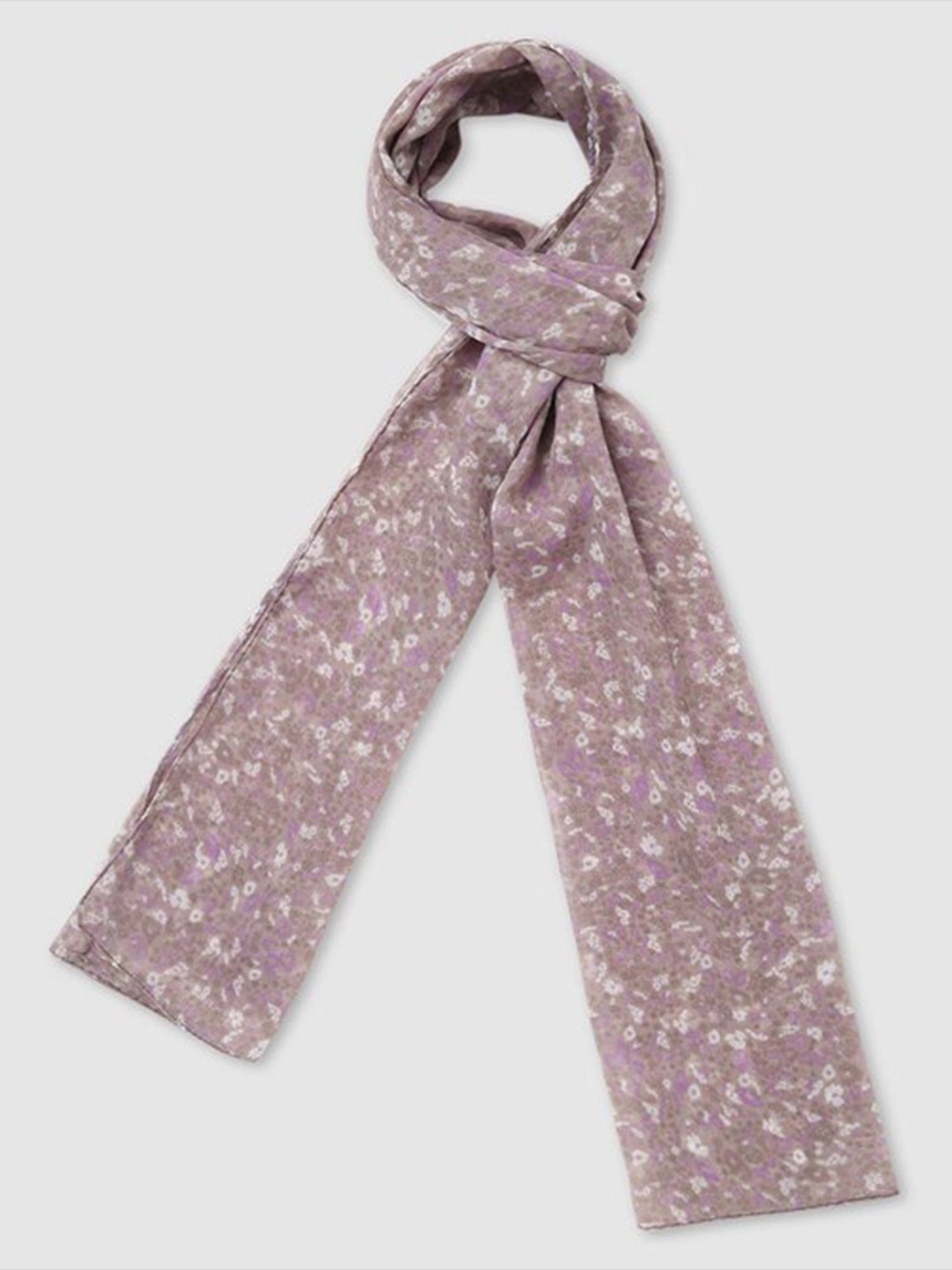 

Aila Floral Printed Scarf, Beige