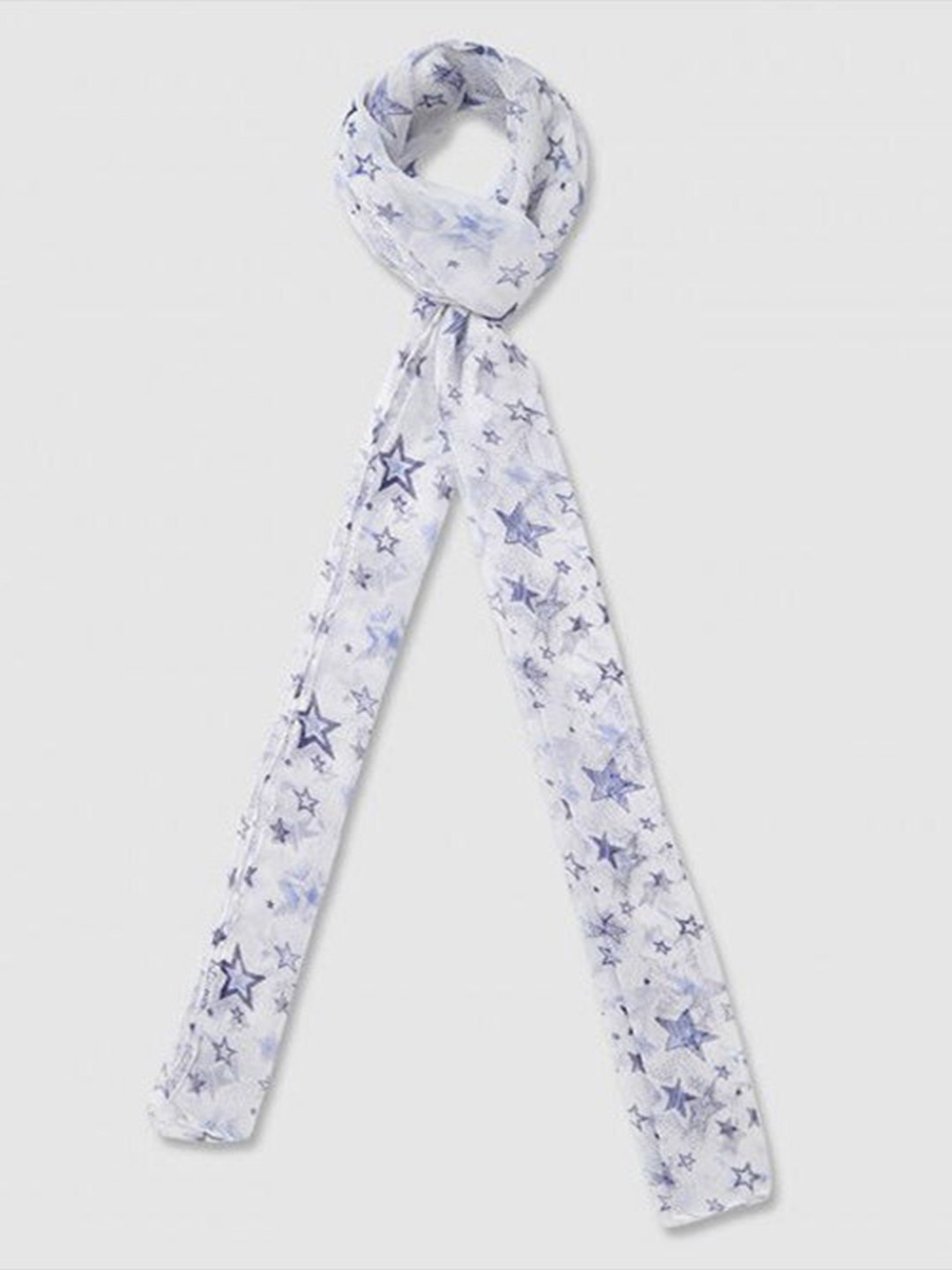 

Aila Conversational Printed Scarf, White