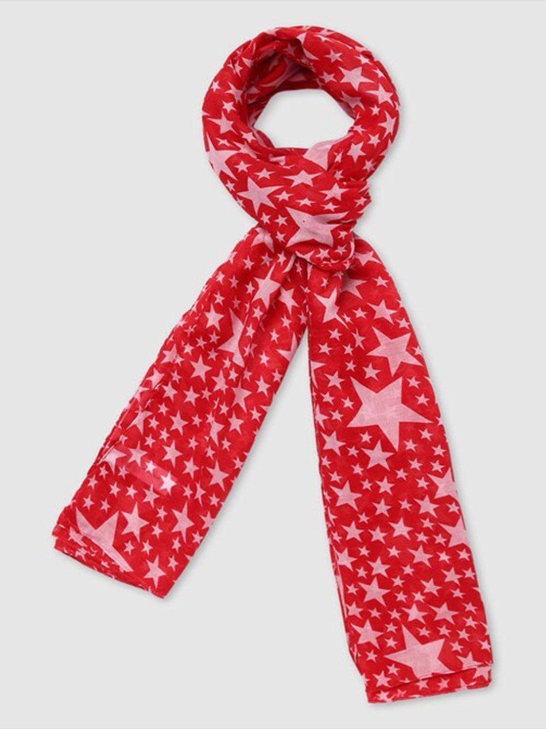 

Aila Printed Scarf, Red