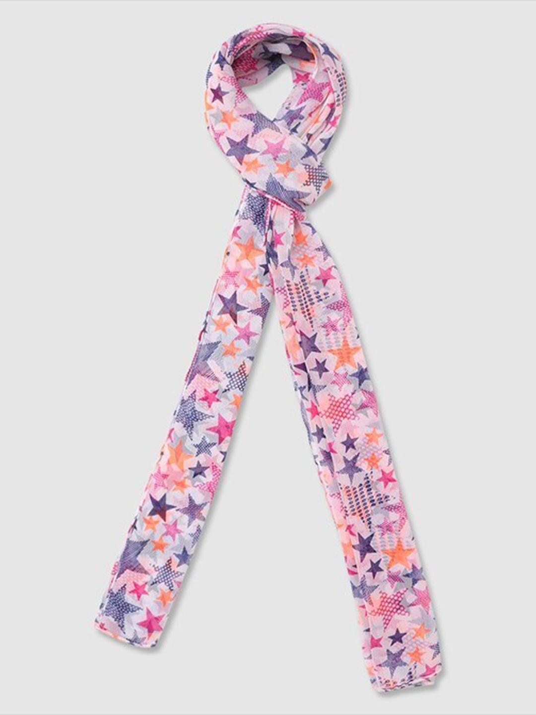 

Aila Geometric Printed Scarf, Pink