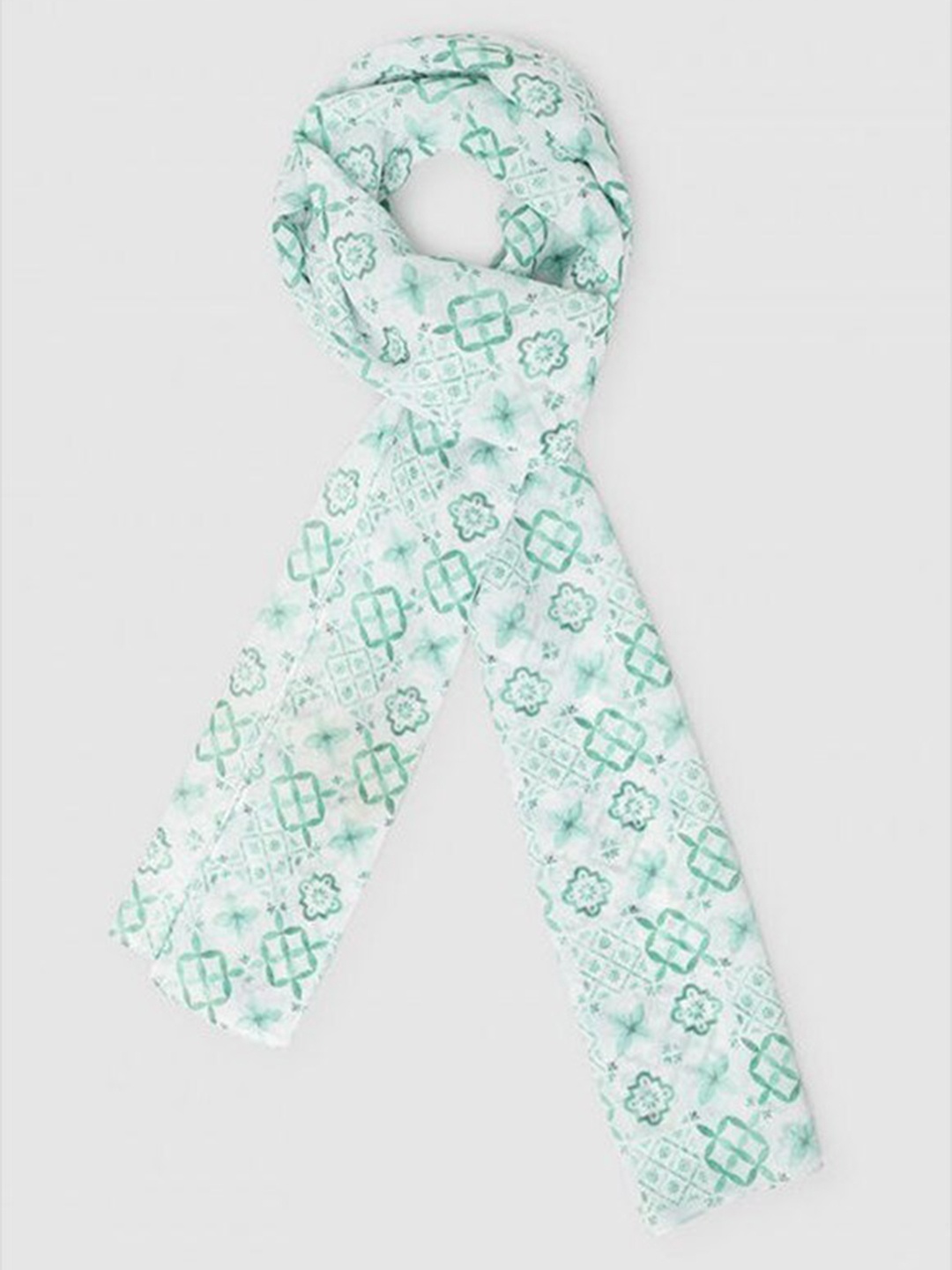 

Aila Women Printed Scarf, Green