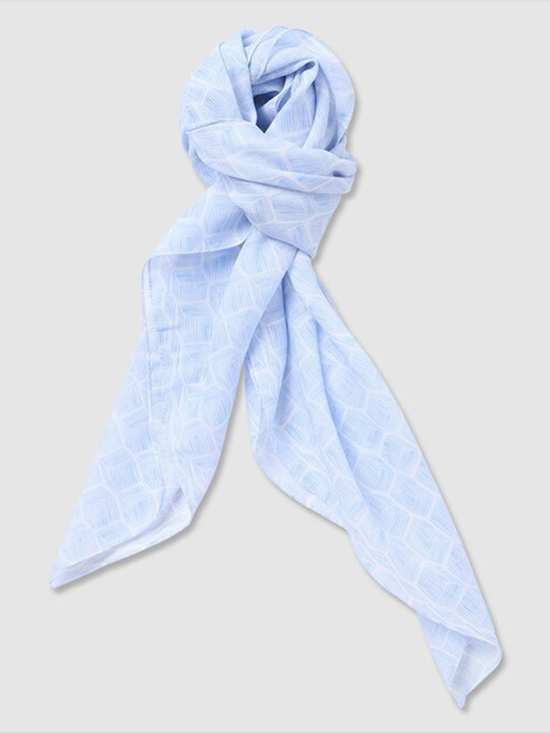 

Aila Women Geometric Printed Scarf, Blue