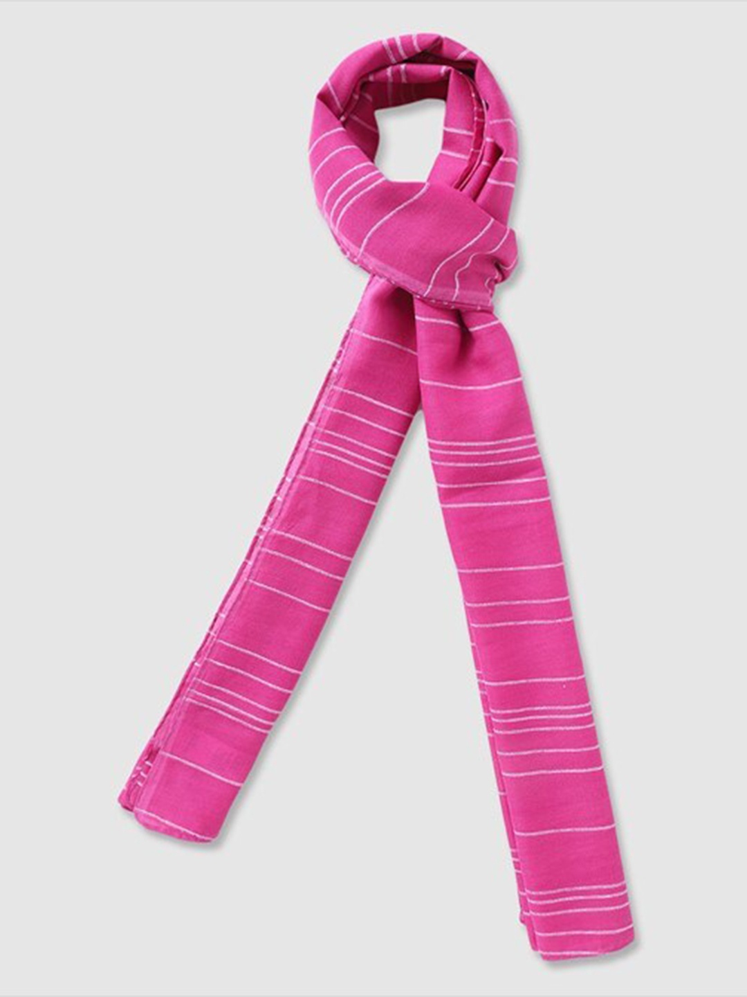 

Aila Striped Scarf, Pink