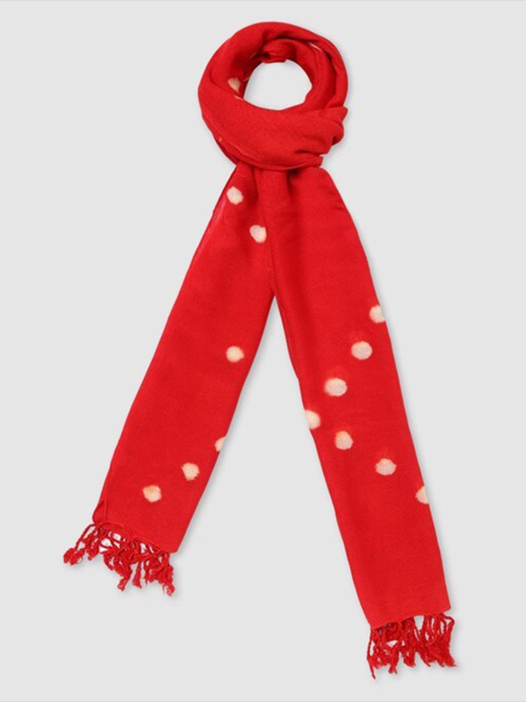 

Aila Geometric Printed Scarf, Red