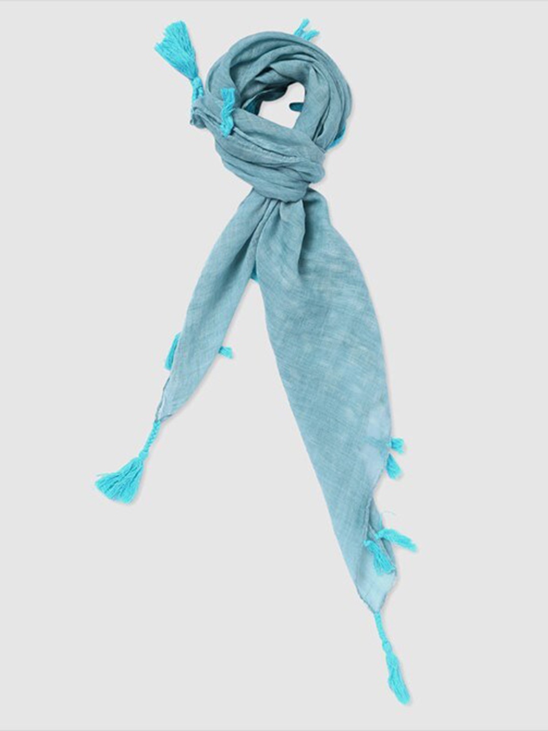 

Aila Tasselled Scarf, Blue