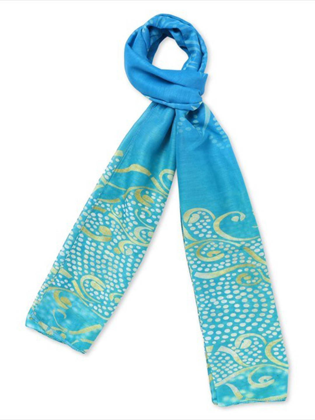 

Aila Ethnic printed Scarf, Blue