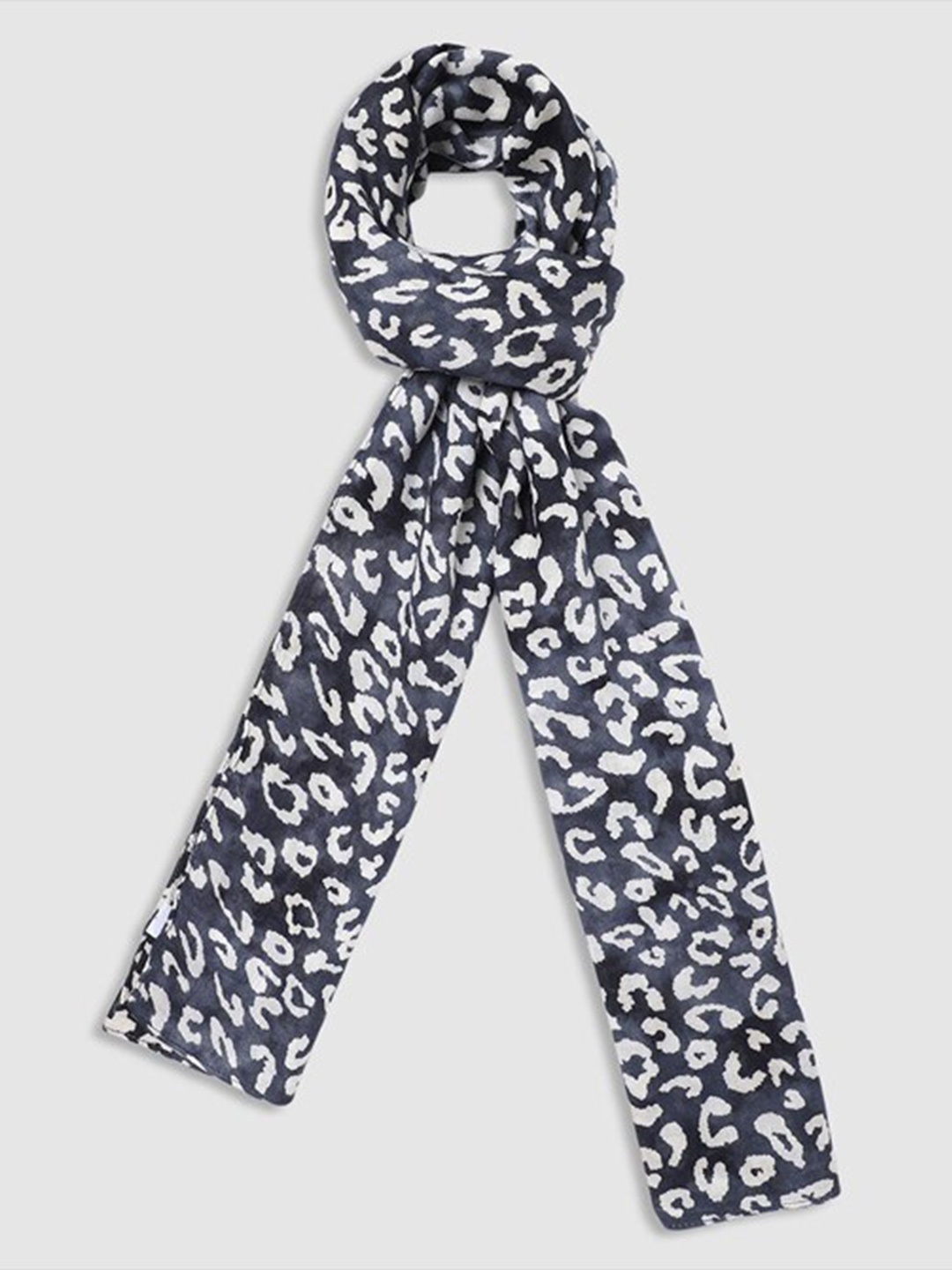 

Aila Abstract Printed Scarf, Black