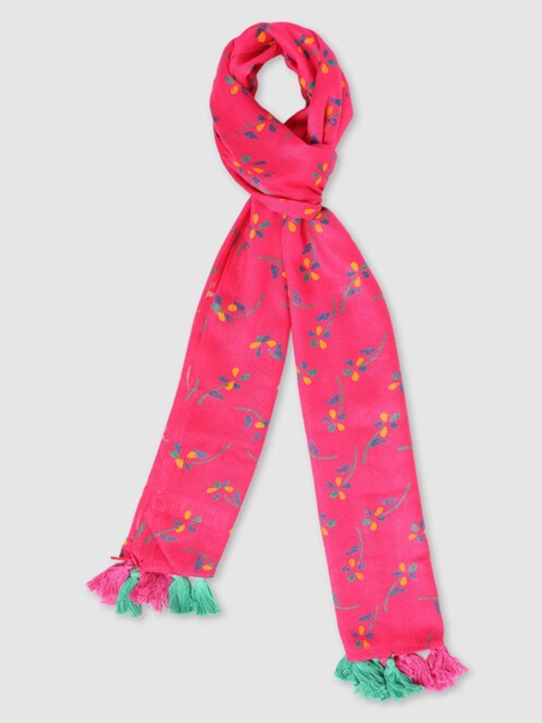 

Aila Floral Printed Scarf, Pink