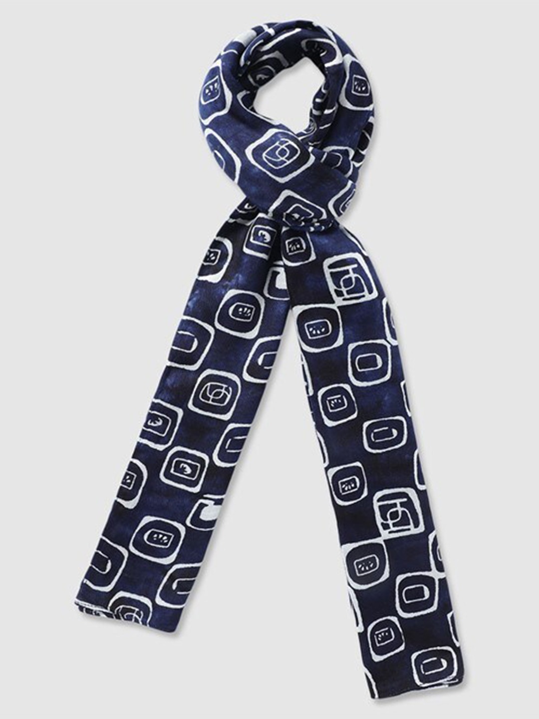 

Aila Geometric Printed Scarf, Blue
