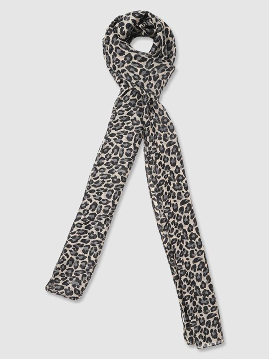 

Aila Women Animal Printed Scarf, Cream