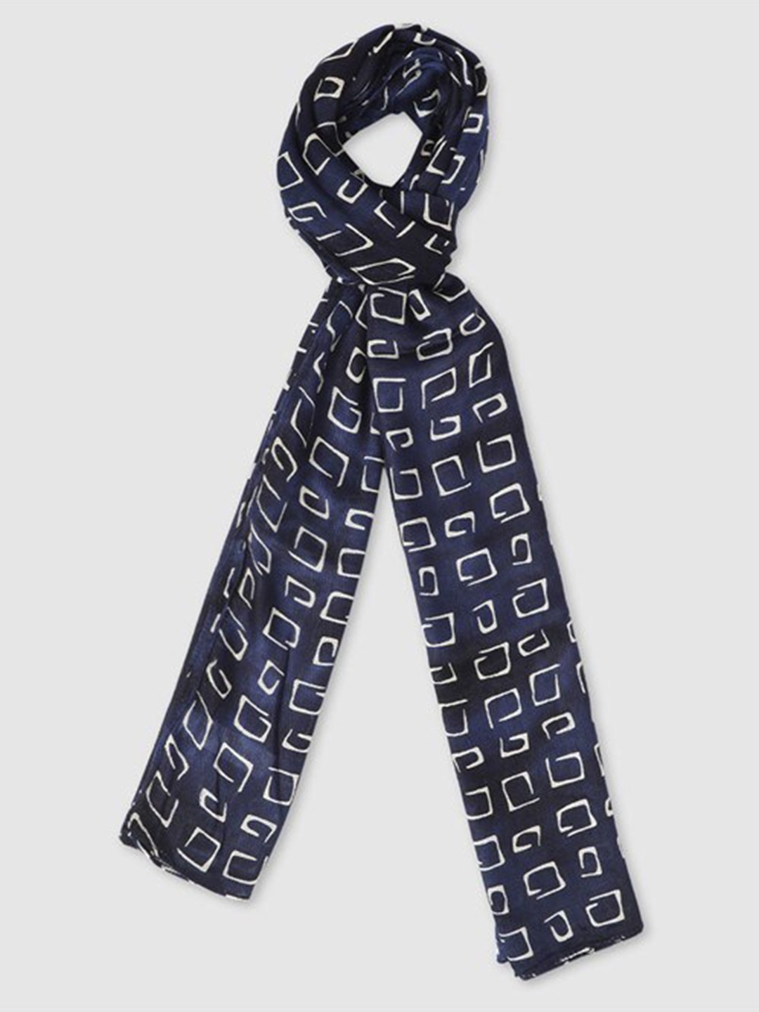 

Aila Women Geometric Printed Scarf, Blue