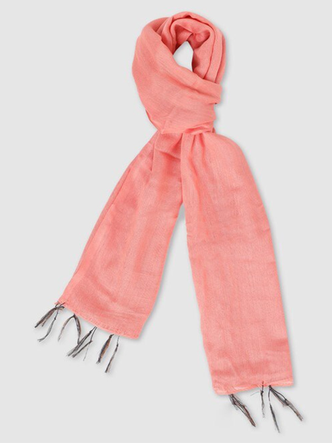 

Aila Women Tasselled Scarf, Orange