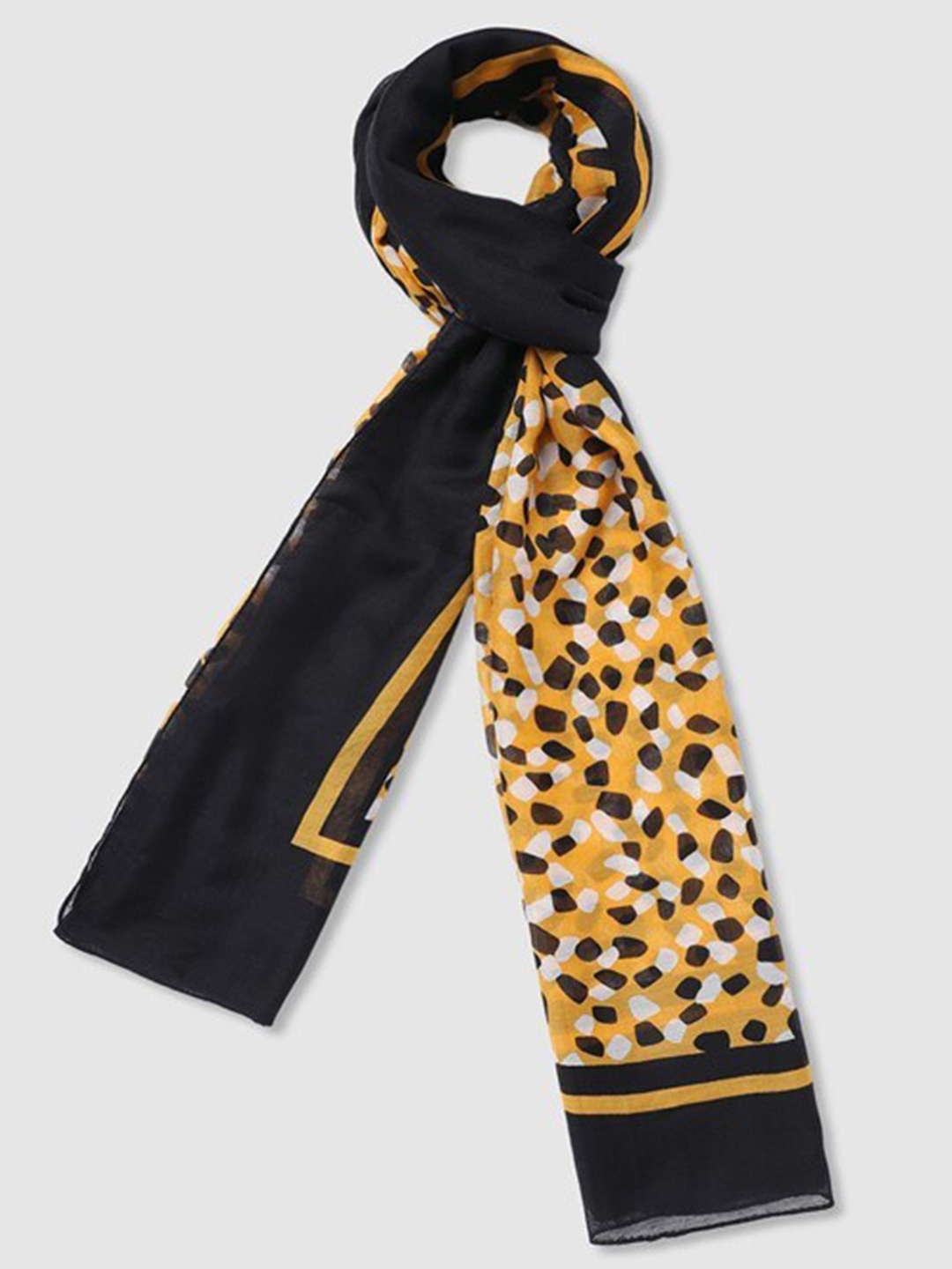 

Aila Women Abstract Printed Scarf, Yellow