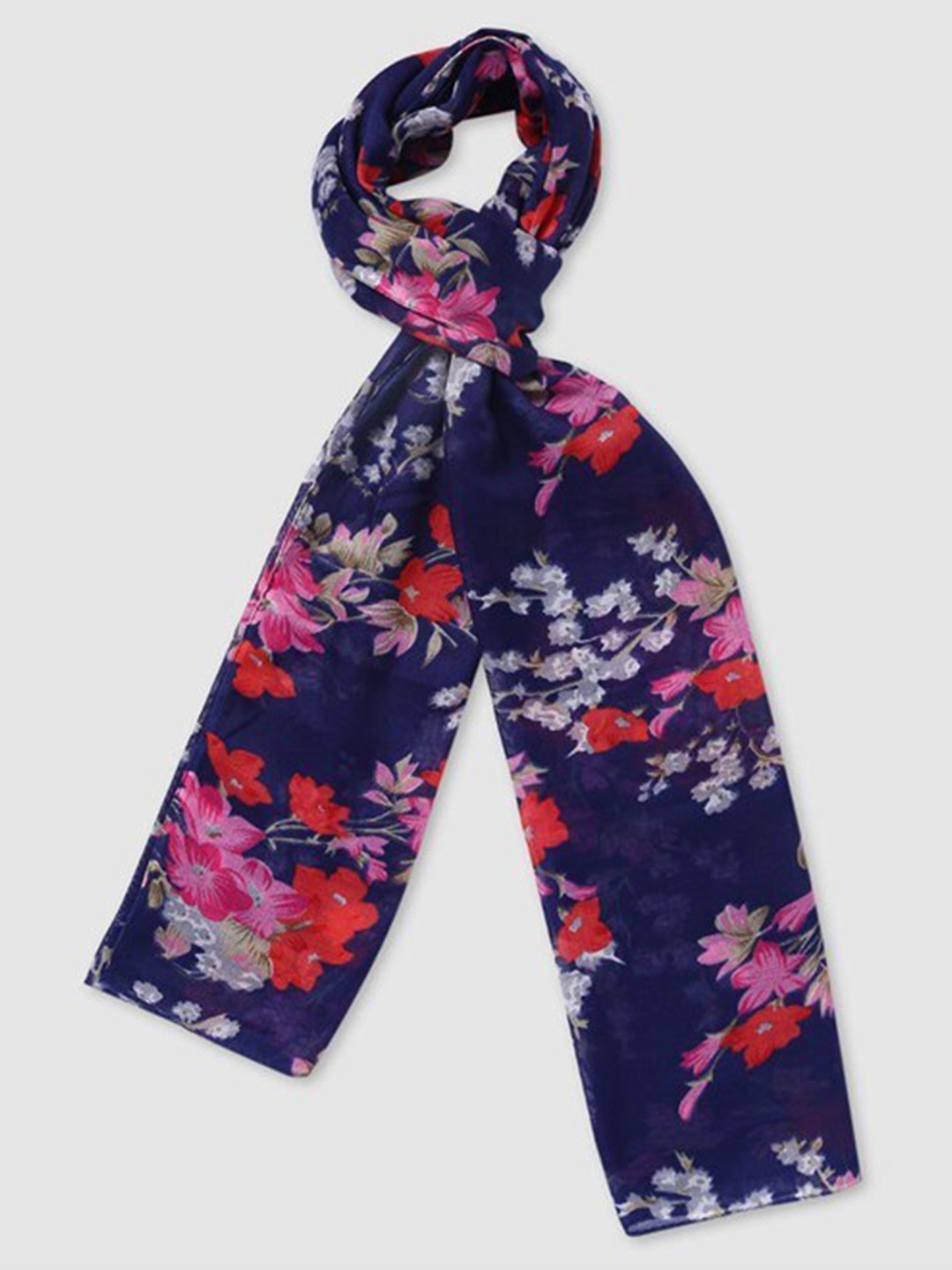 

Aila Floral Printed Scarf, Blue