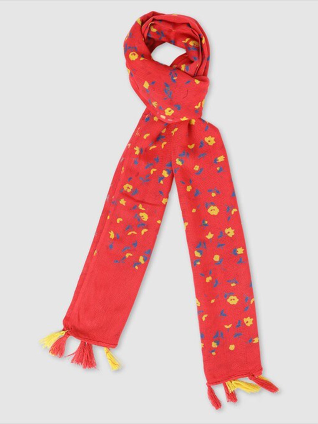 

Aila Women Floral Printed Scarf, Red