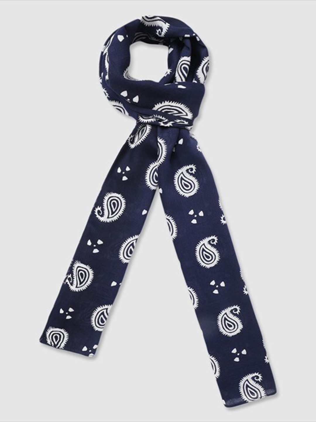 

Aila Paisley Printed Scarf, Blue